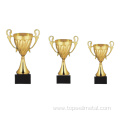 custom plated gold with silver event award trophy